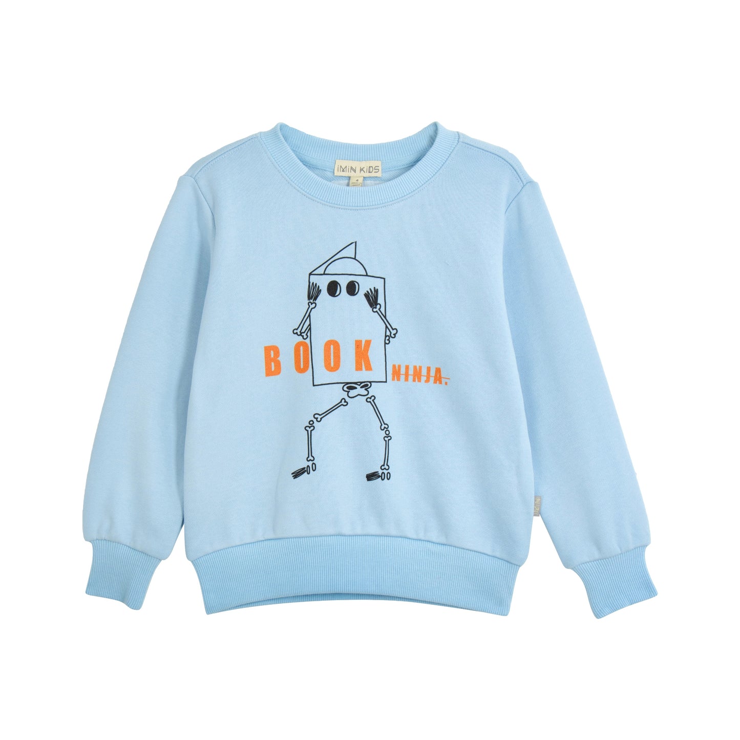 iMiN Kids Book Ninja Skull Sweatshirt Sky Blue