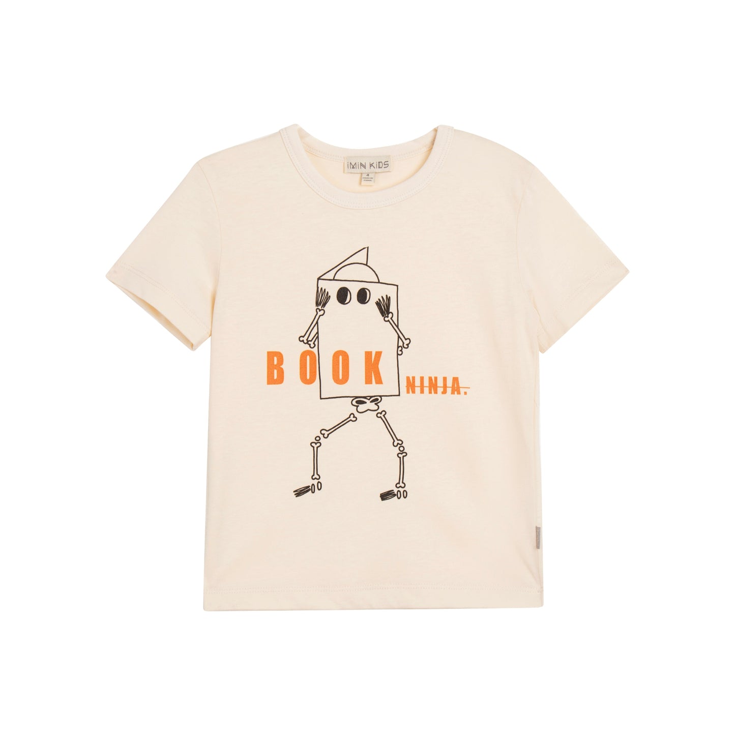 iMiN Kids Book Ninja Skull T-Shirt Off White