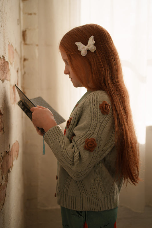 Fairy Wing Sparkling Hair Clip With White Glitters