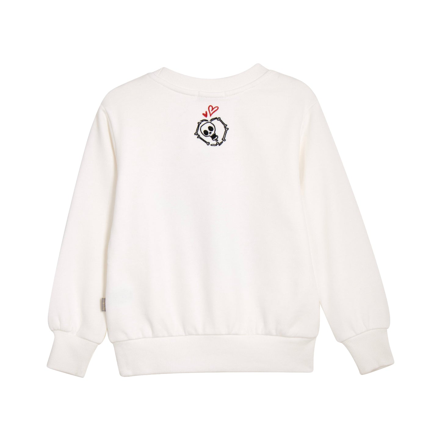 iMiN Kids Skull Love Heart Logo Sweatshirt White