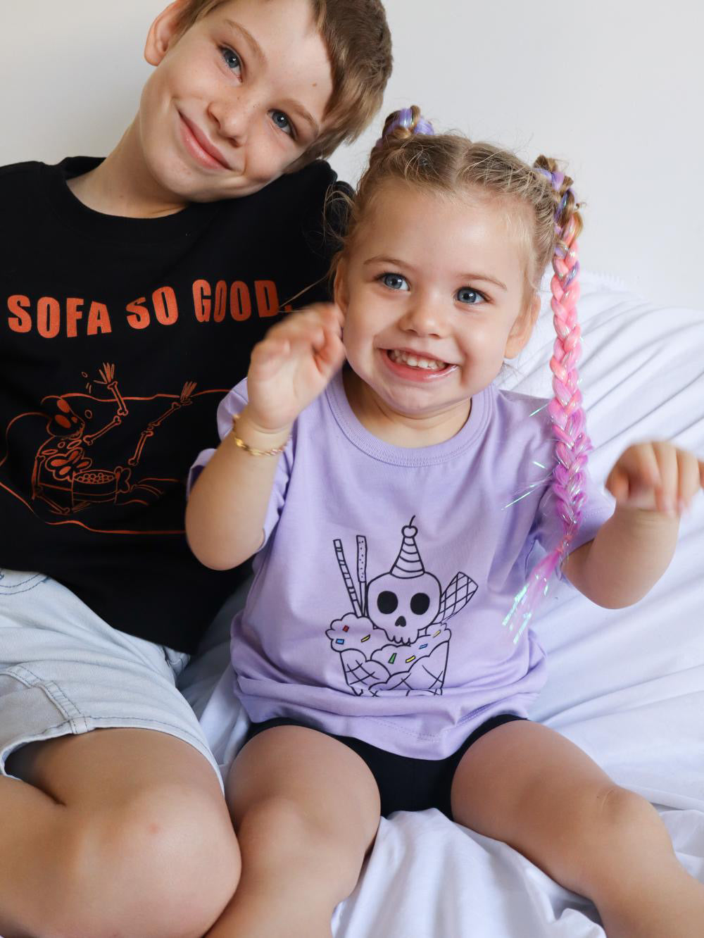 iMiN Kids Short Sleeve Cotton Purple Tee