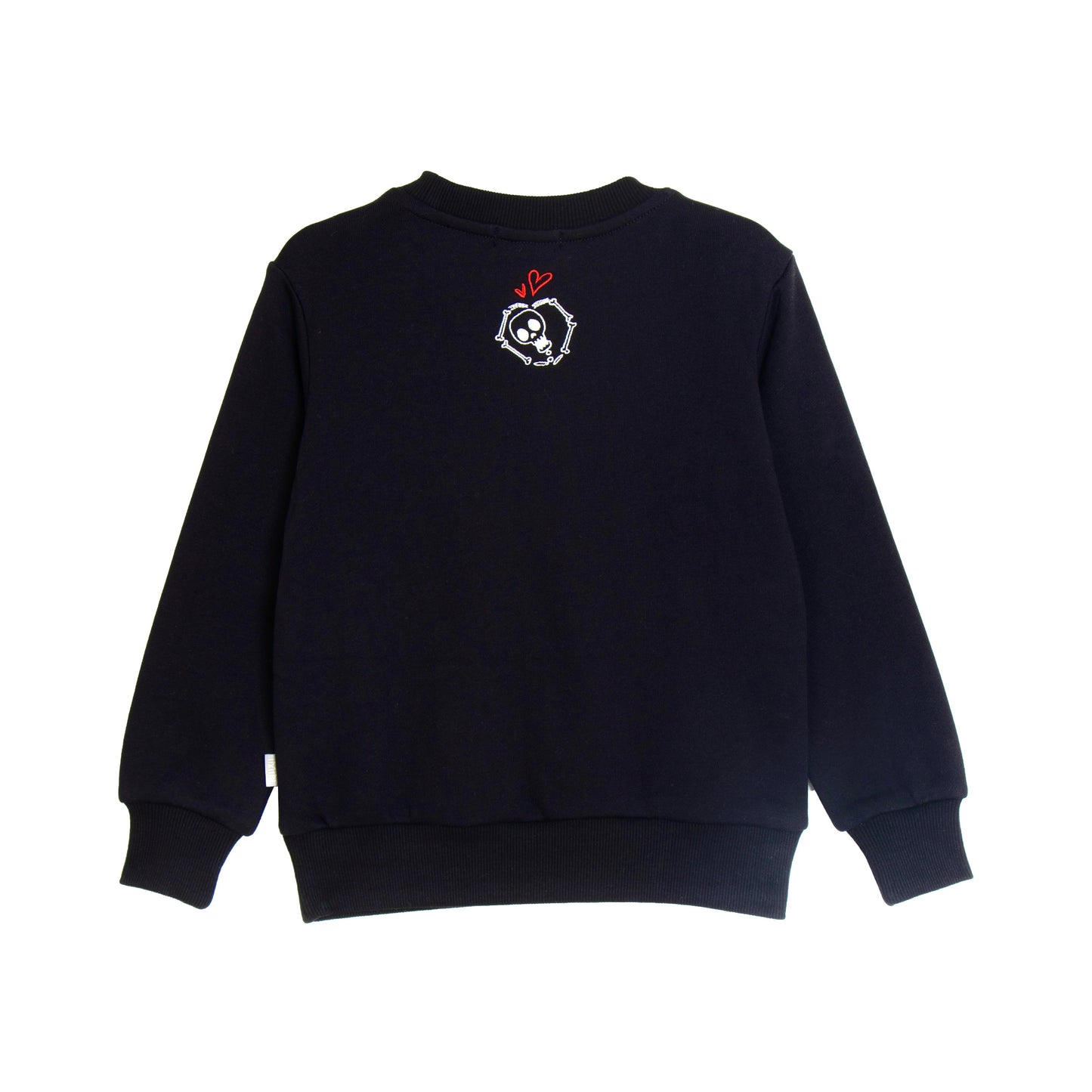 iMiN Kids Skull Love Heart Logo Sweatshirt Classic Black