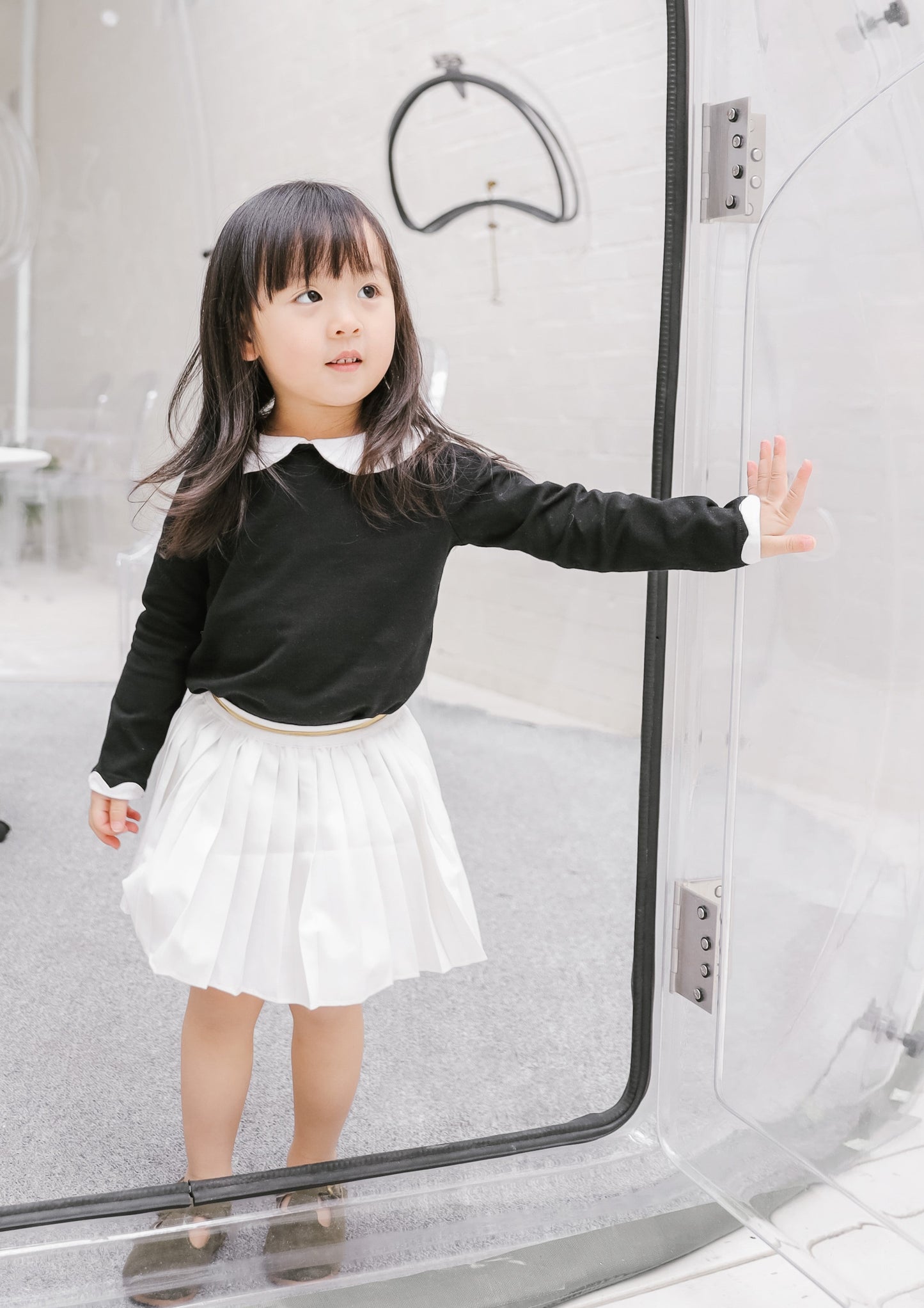 iMiN Kids Girls Black Top T-shirt