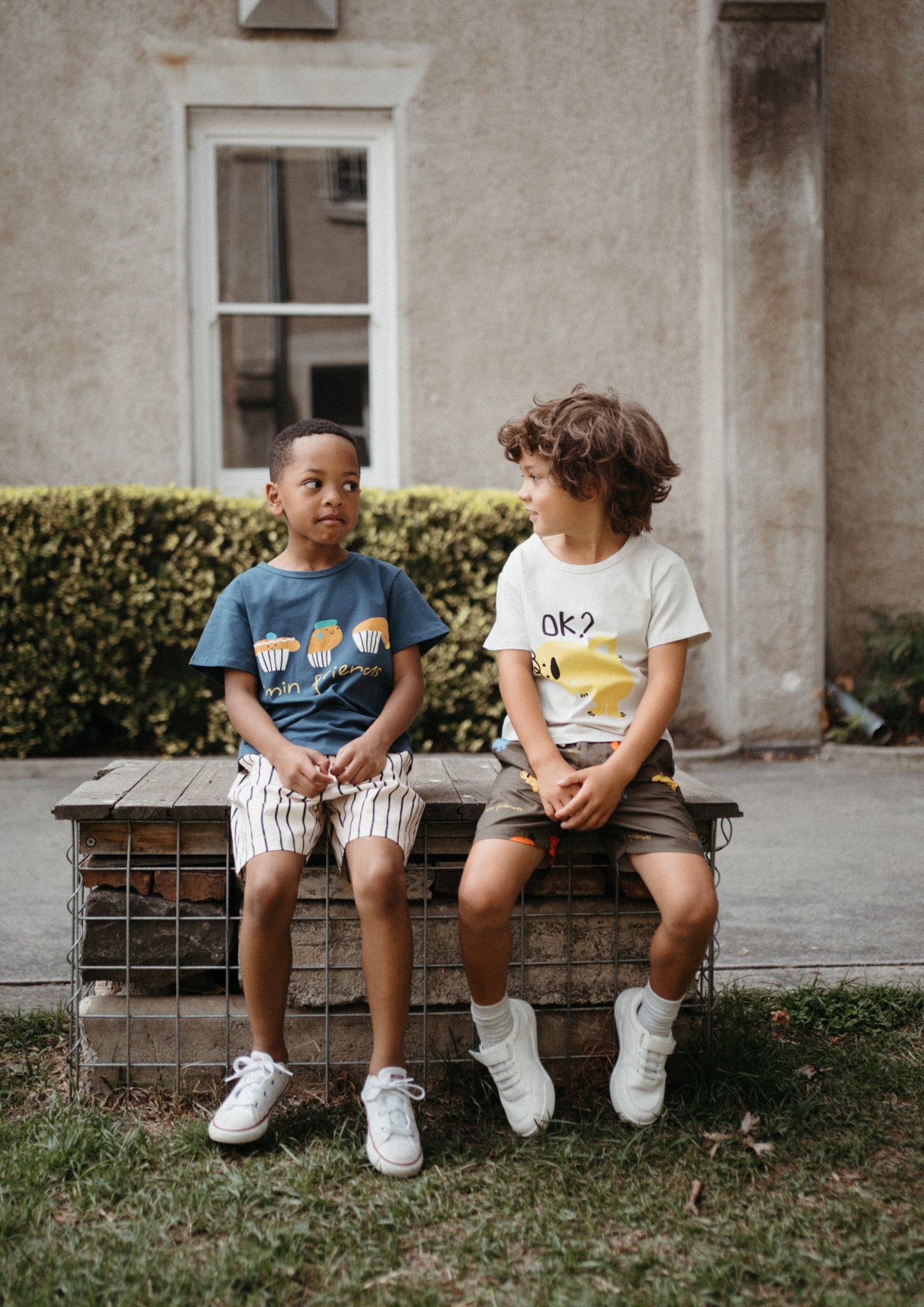 iMiN Kids Boys Summer Fun T-shirt Grey Monster Friends