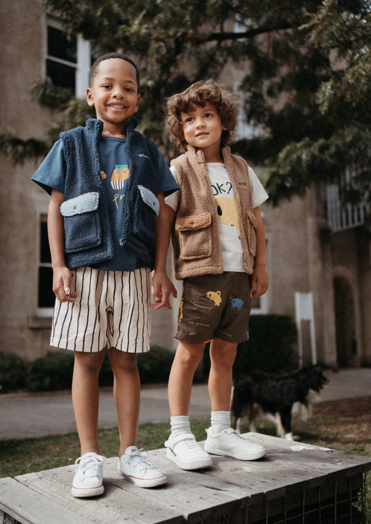 iMiN Teddy Fur Vest Chestnut Brown