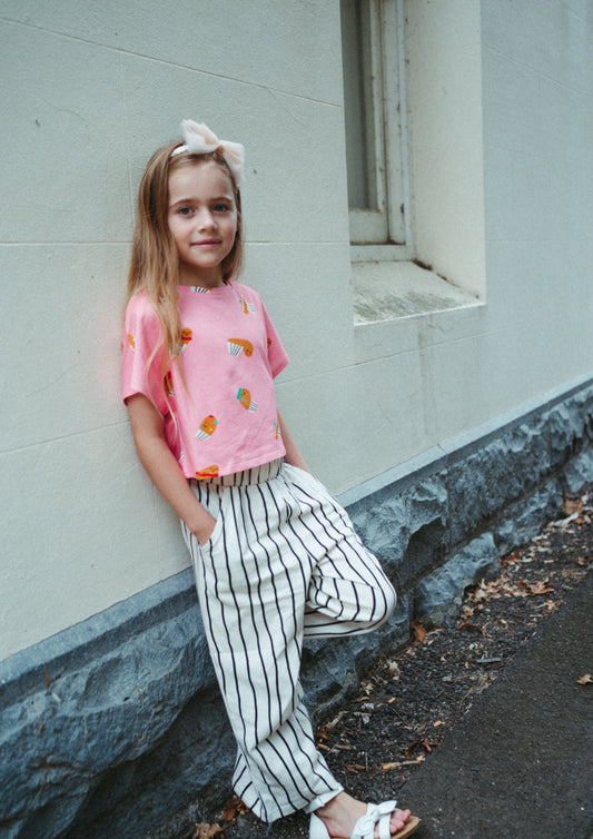 iMiN Kids Cropped T-shirt Pink Little Cupcake Friends