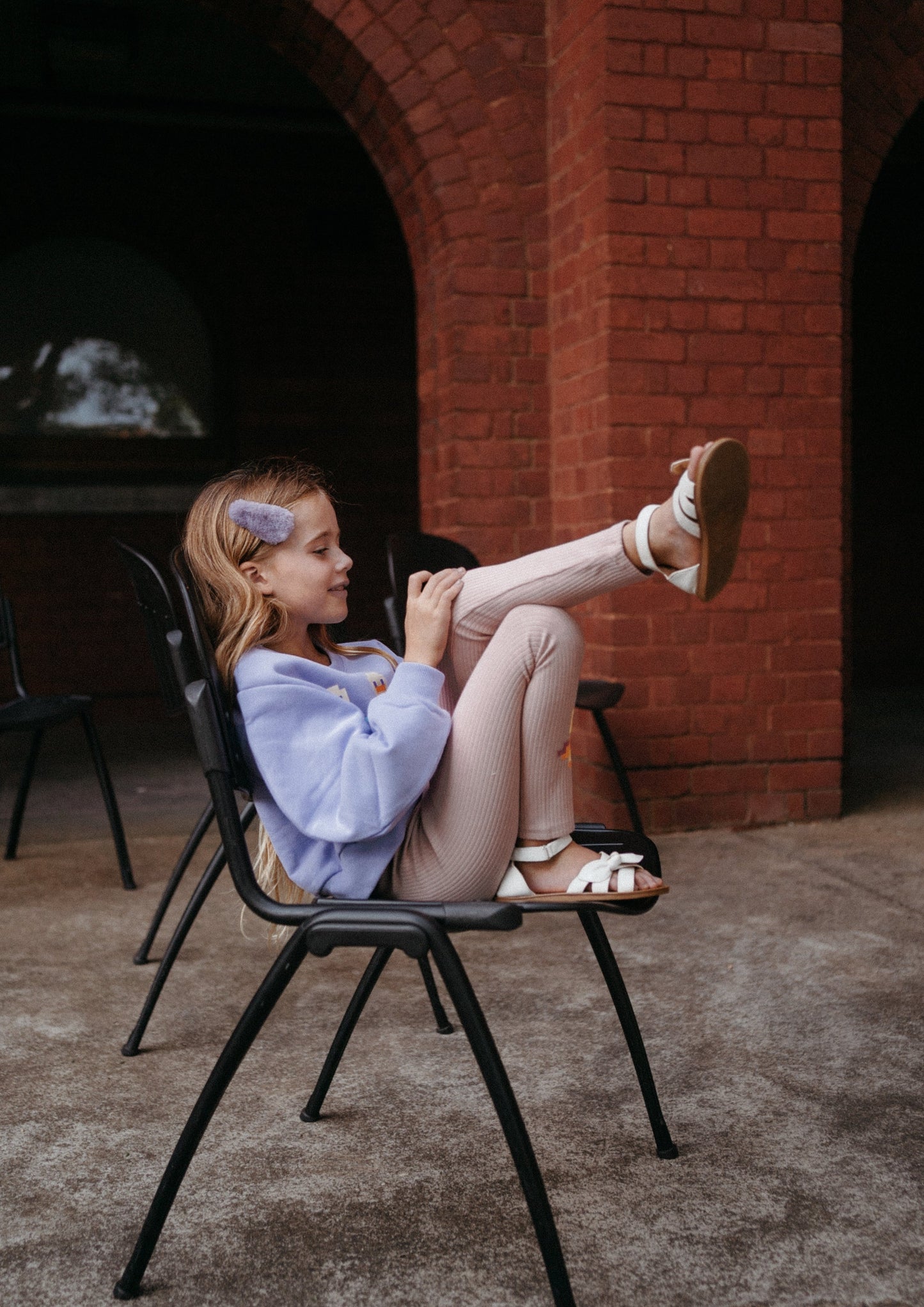 iMiN Girls Faux Fur Hair Clip Pink/Light Blue/Purple/Brown