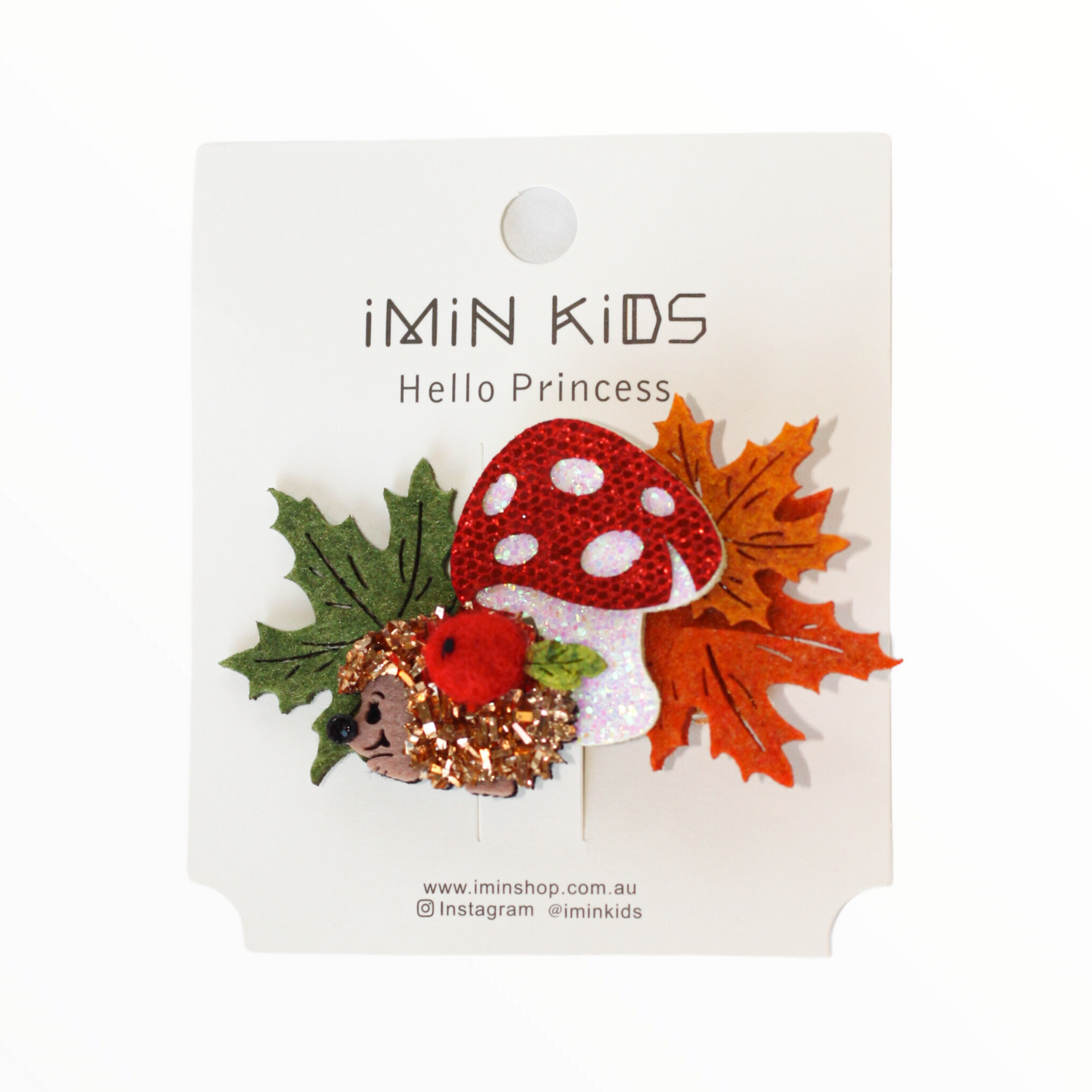 iMiN Kids Girls Handmade Felt Hedgehog Cute Hair Clip