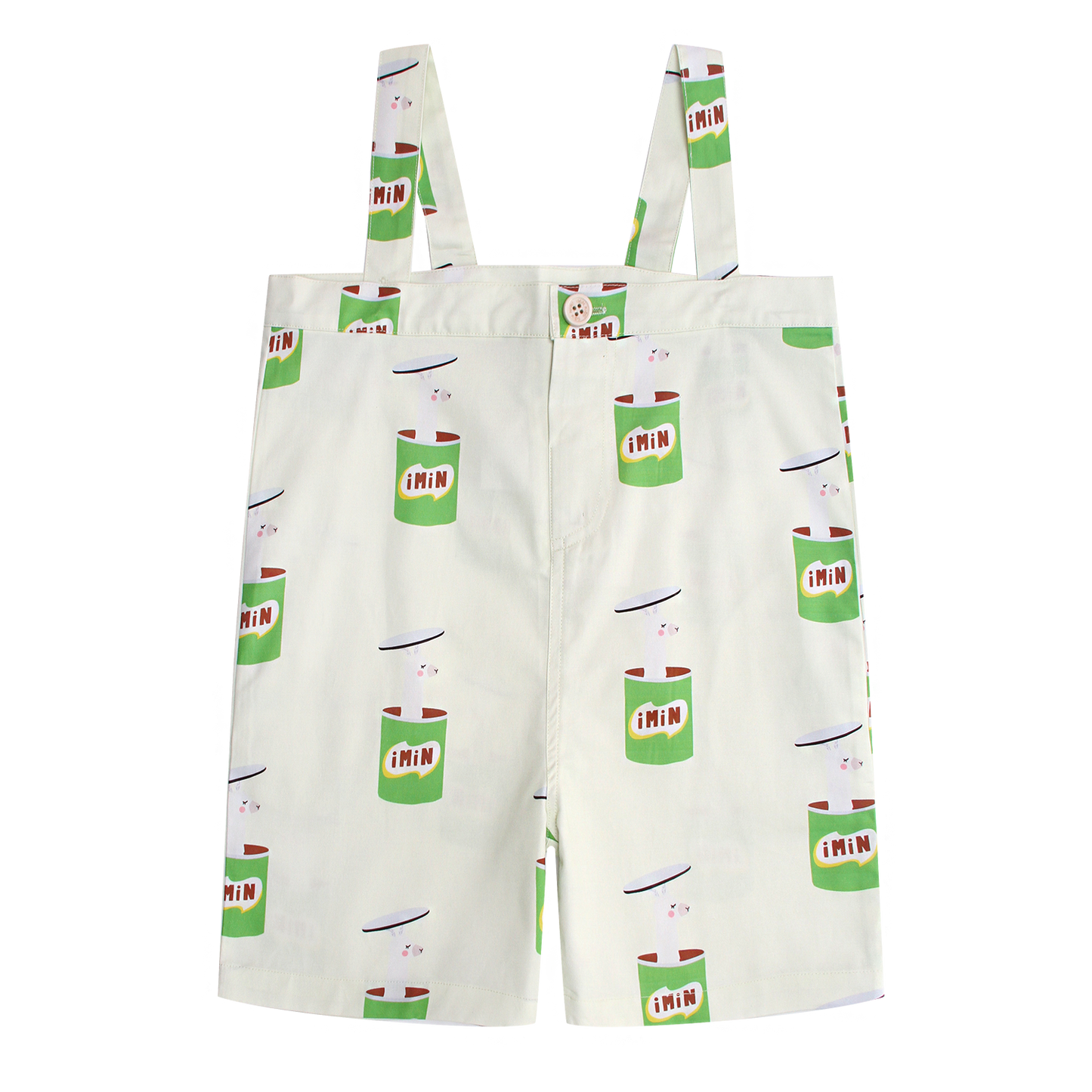 iMiN Kids Overall Pants Green Llama