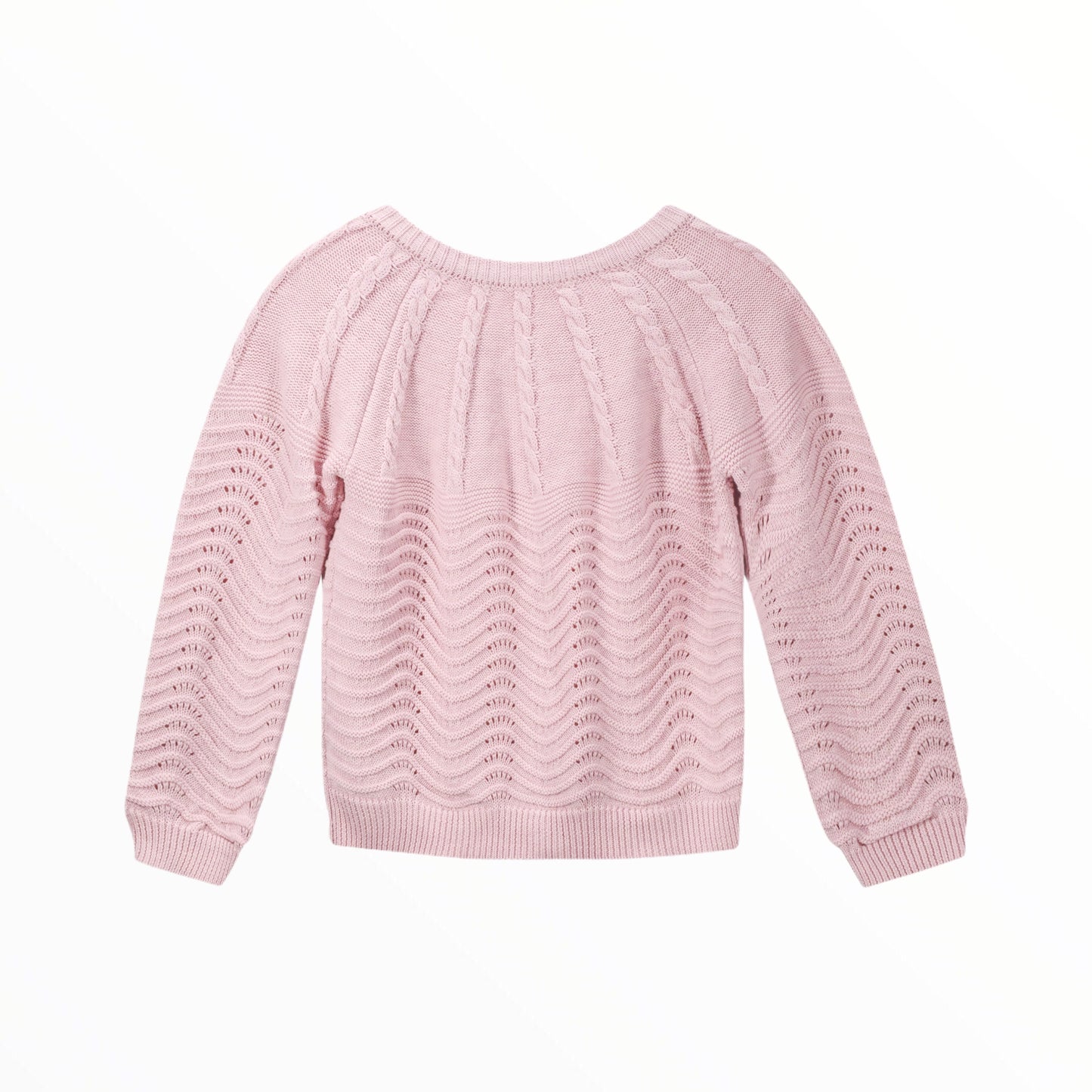 iMiN Kids Girls Cotton Knitted Cardigan Pink