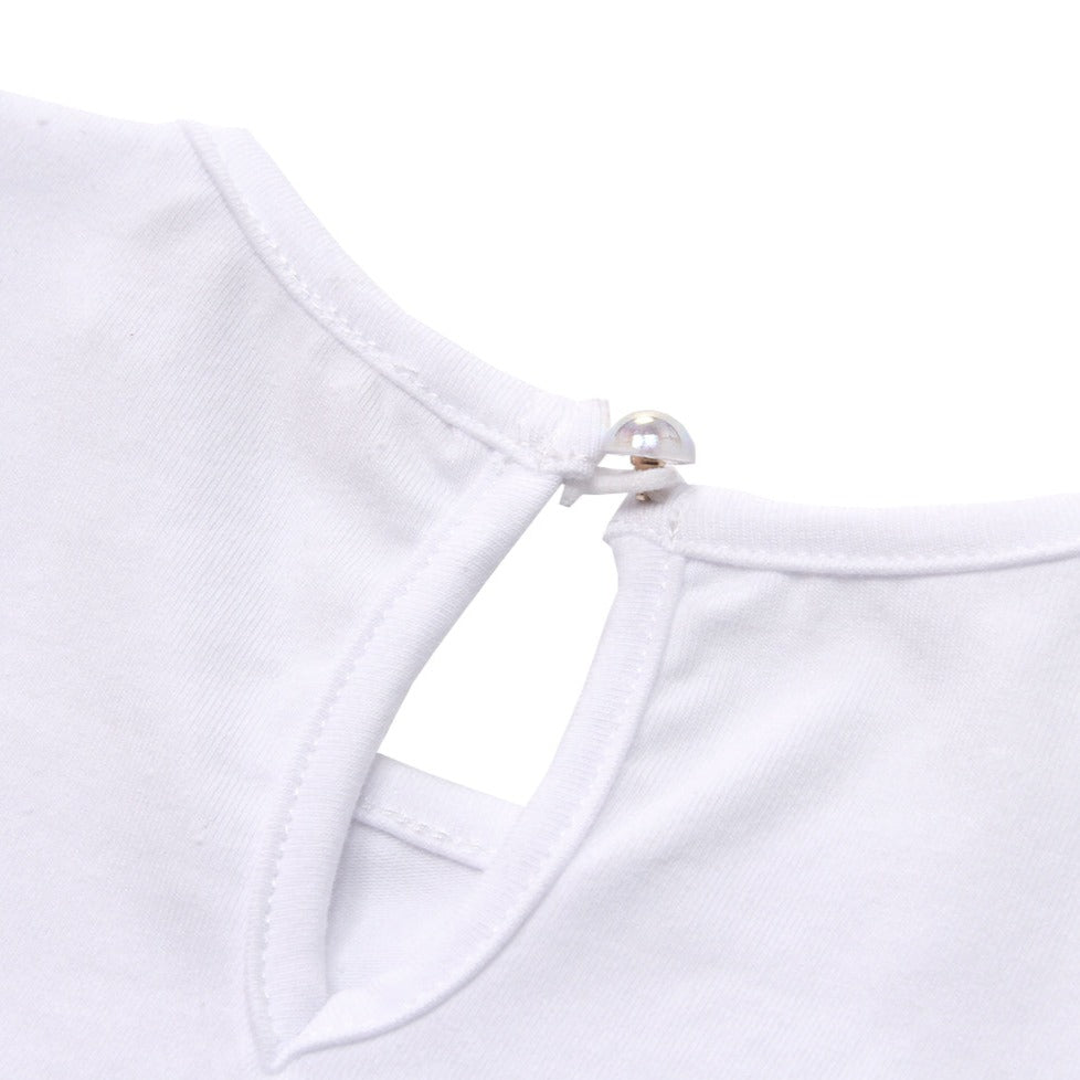 Girls White Frill Top