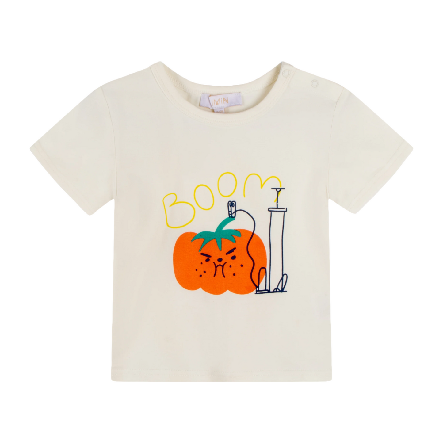 iMiN Kids Baby Short Sleeve T-shirt Beige Boom Tomato