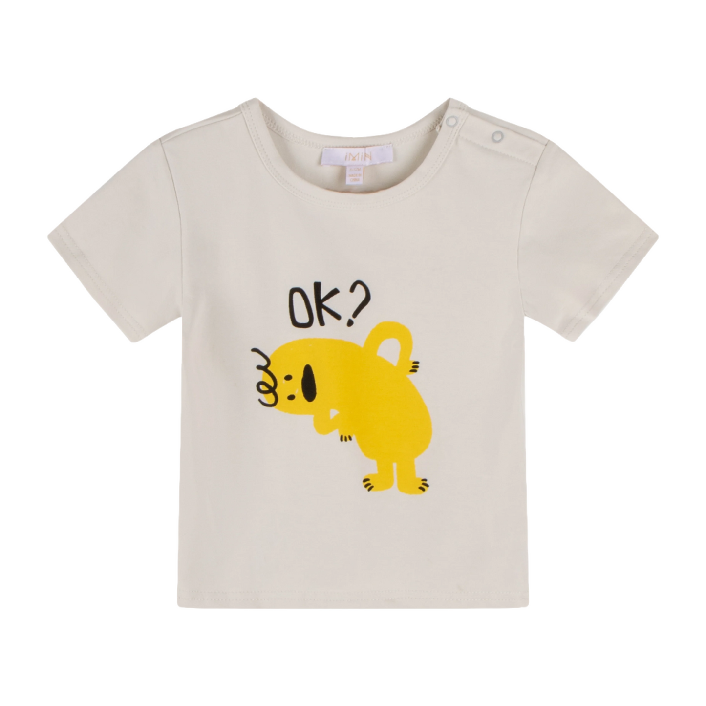 iMiN Kids Baby Summer Fun Cotton T-shirt Grey Monster Friends Tee