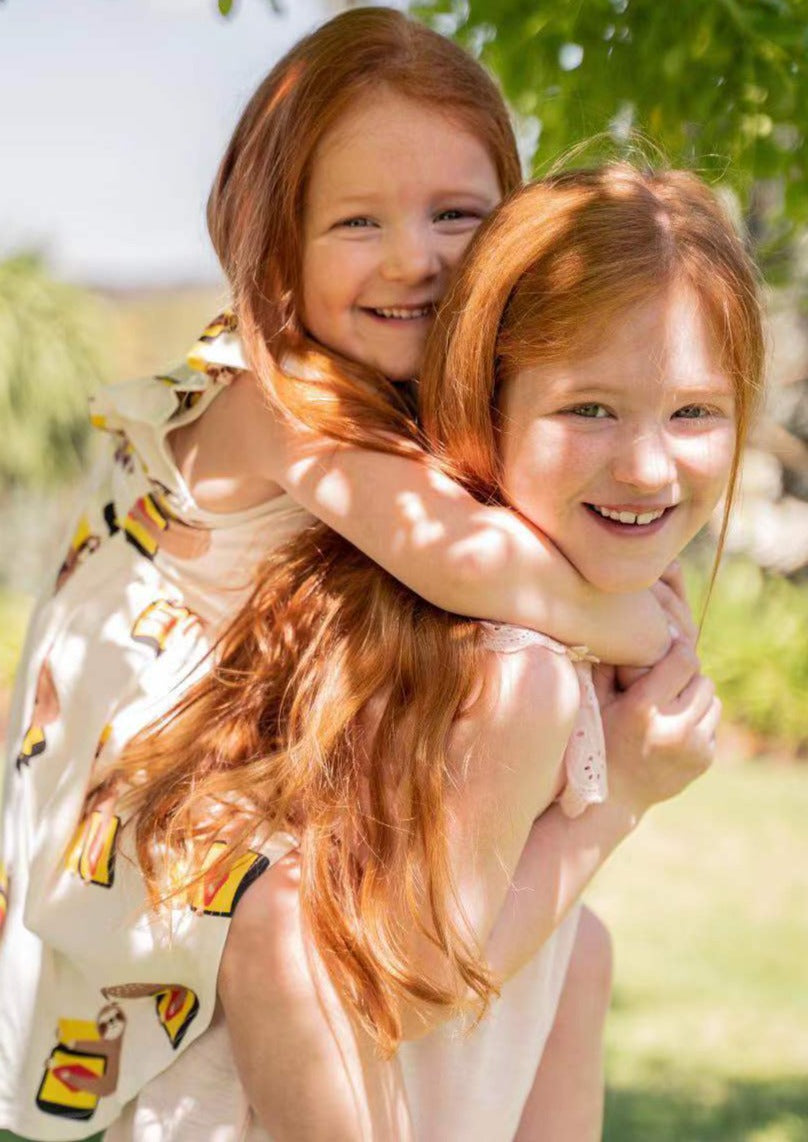 iMiN Kids Girls Frill Dress White Sloth