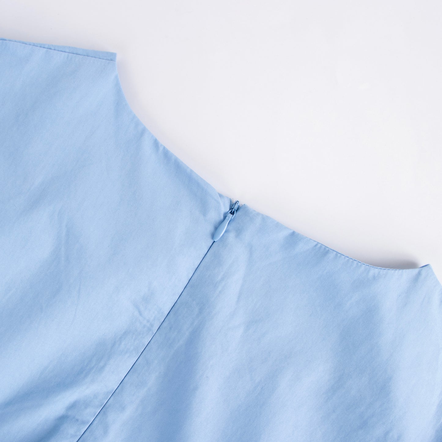 iMiN Women's Puff Sleeves Floral Embroidered Dress Powder Blue