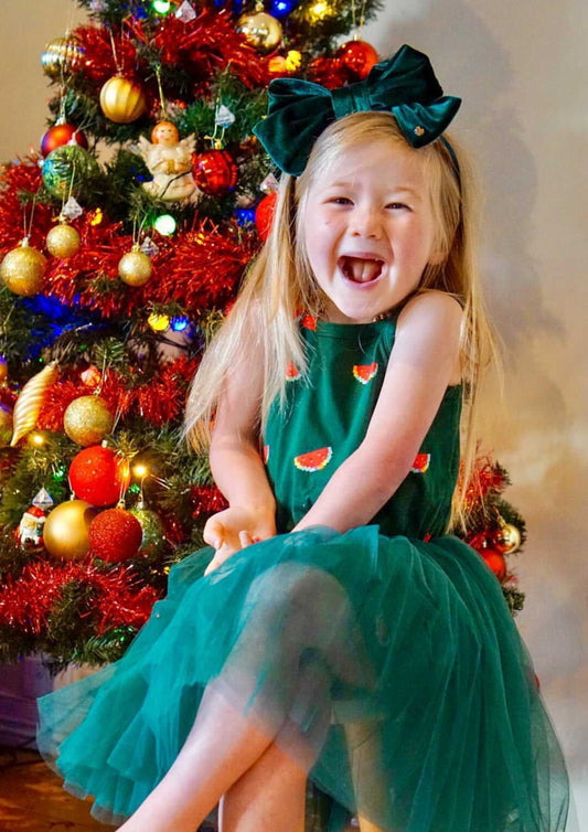 iMiN Kids Girls Summer Beach Dress Green Watermelon