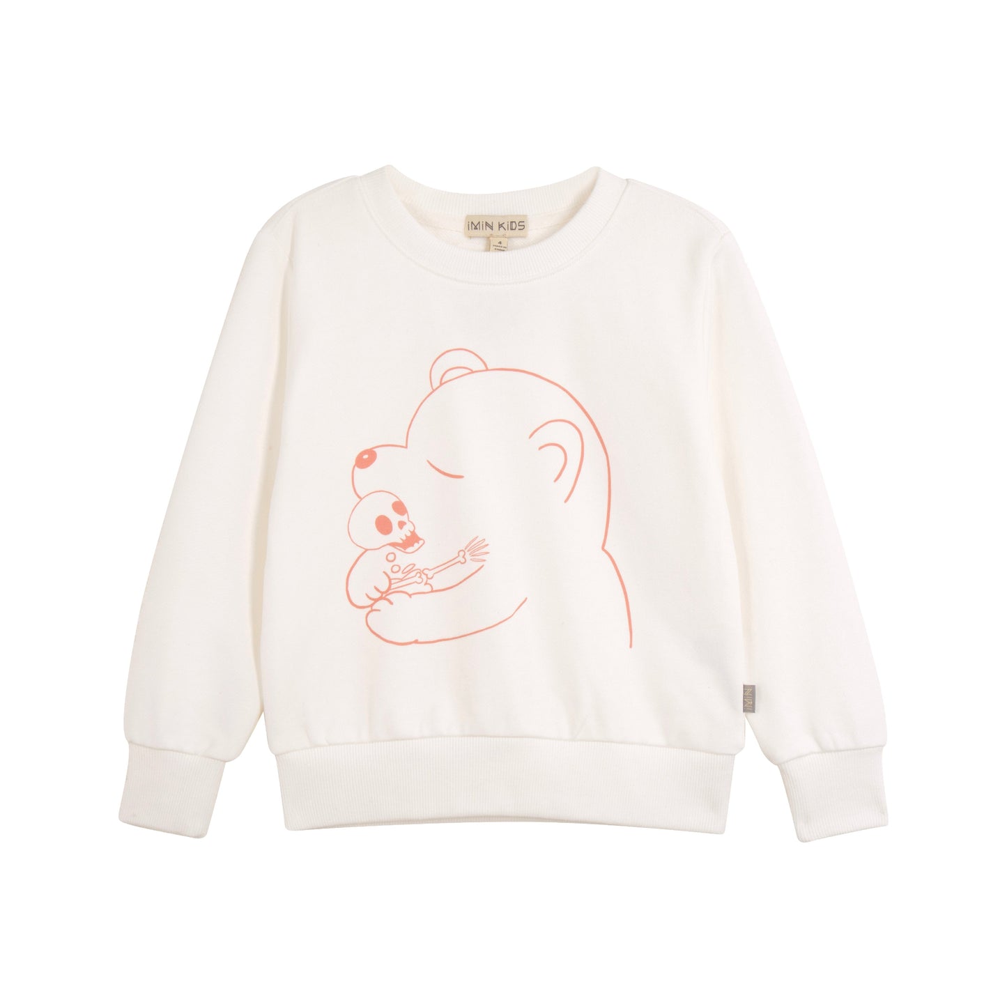 iMiN Kids Skull Love Big Hug Sweatshirt White