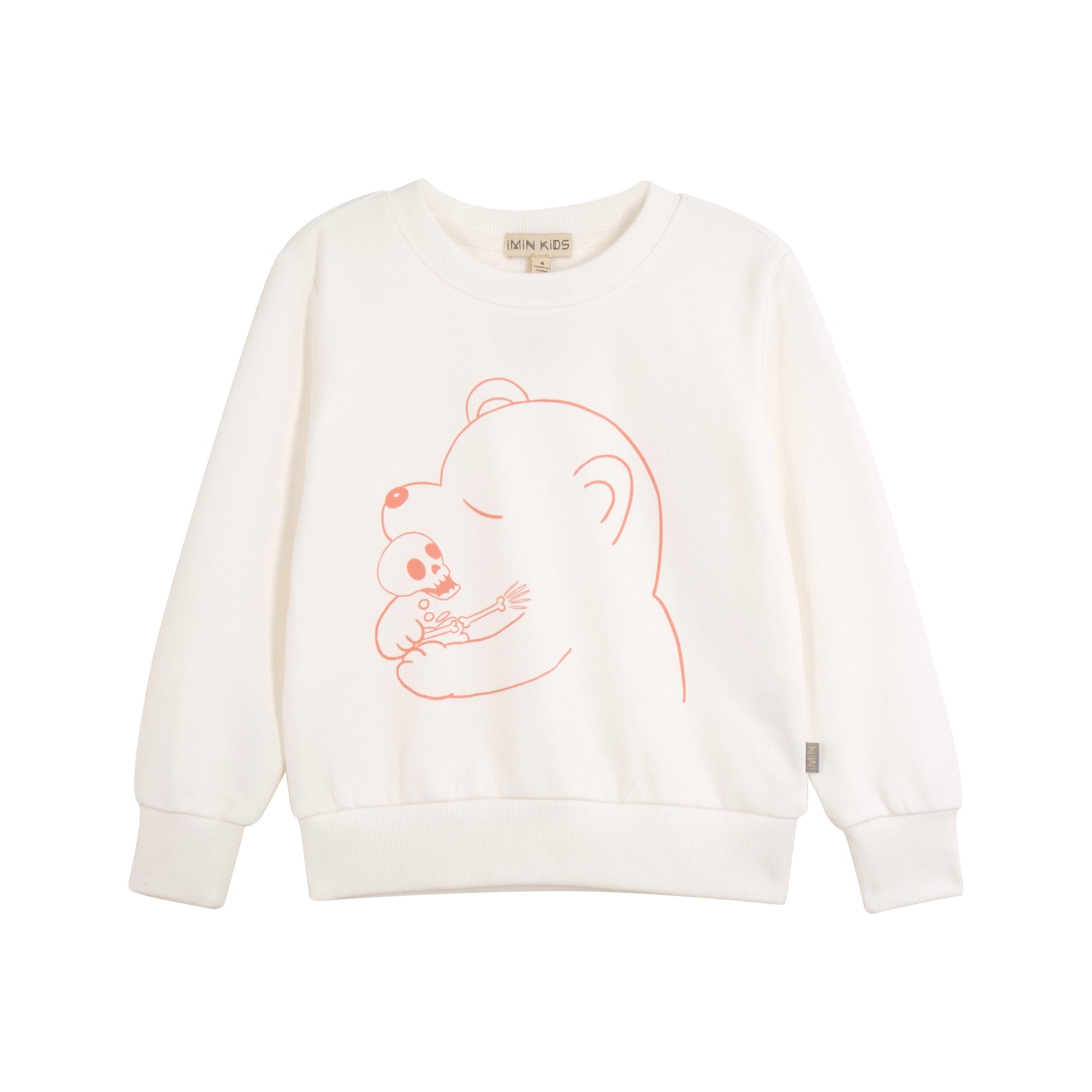 iMiN Kids Skull Love Big Hug Sweatshirt White