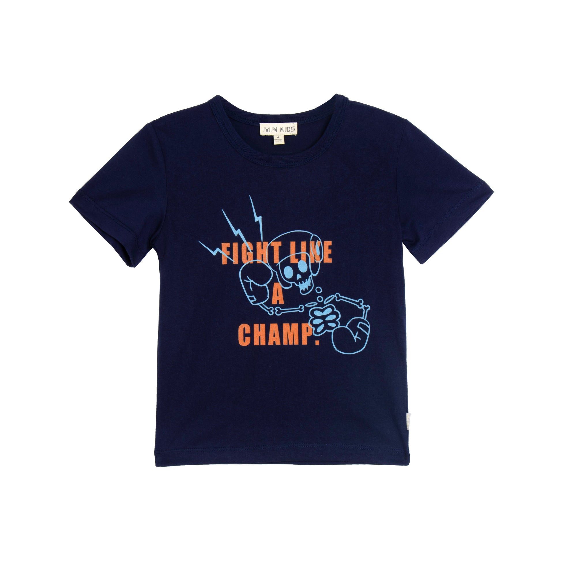 iMiN Kids Fight Like a Champ T-Shirt Navy