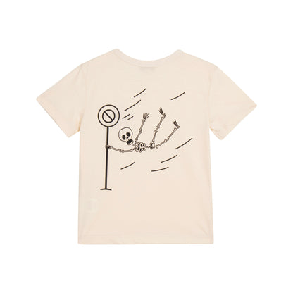 iMiN Kids Windy Stop Skull T-Shirt Off White