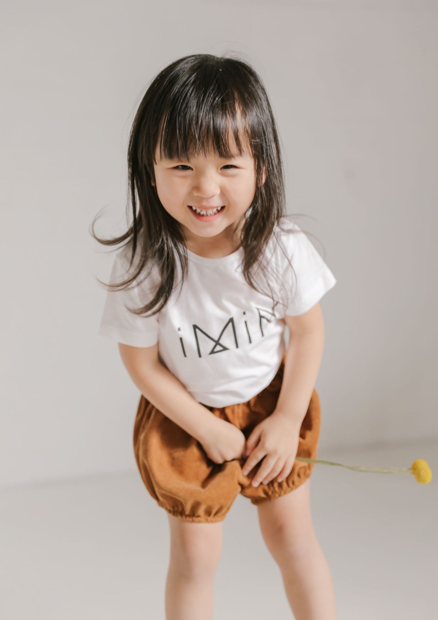 iMiN Kids Logo Print White T-shirt
