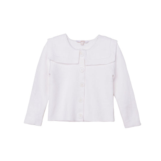 iMiN Kids Girls White Sailor Collar Cardigan