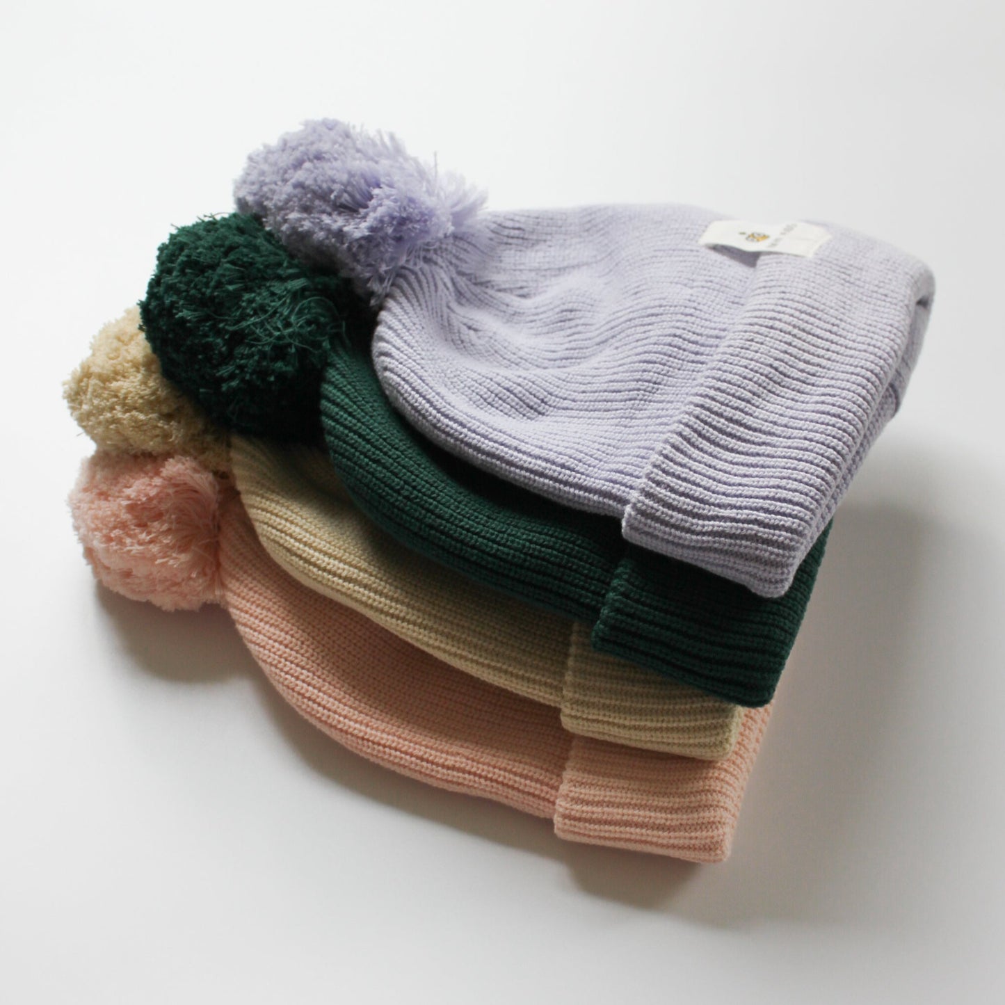 iMiN Kids Pom Pom Knit Cotton Beanie Adult