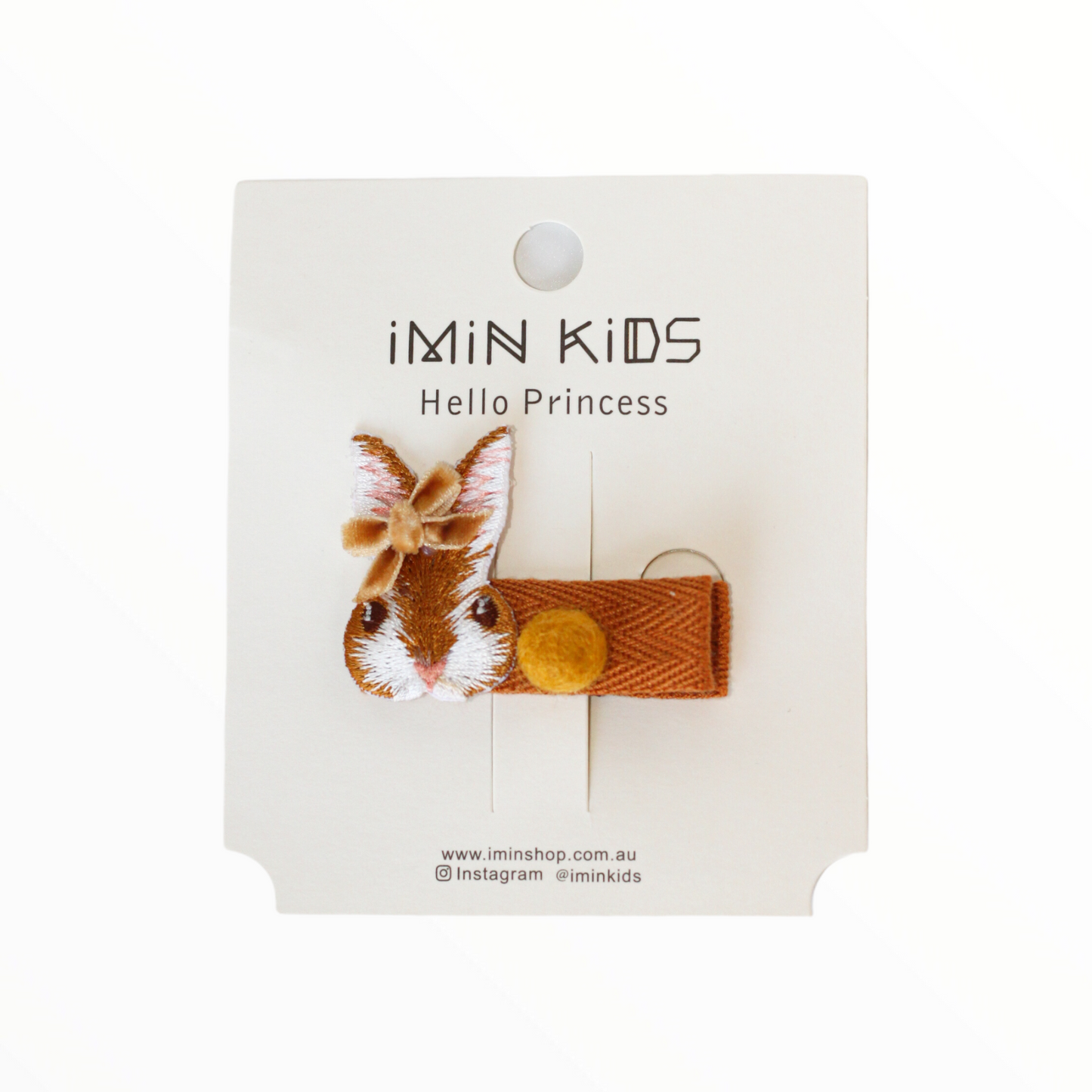 Handmade Bunny Embroidery Hair Clip