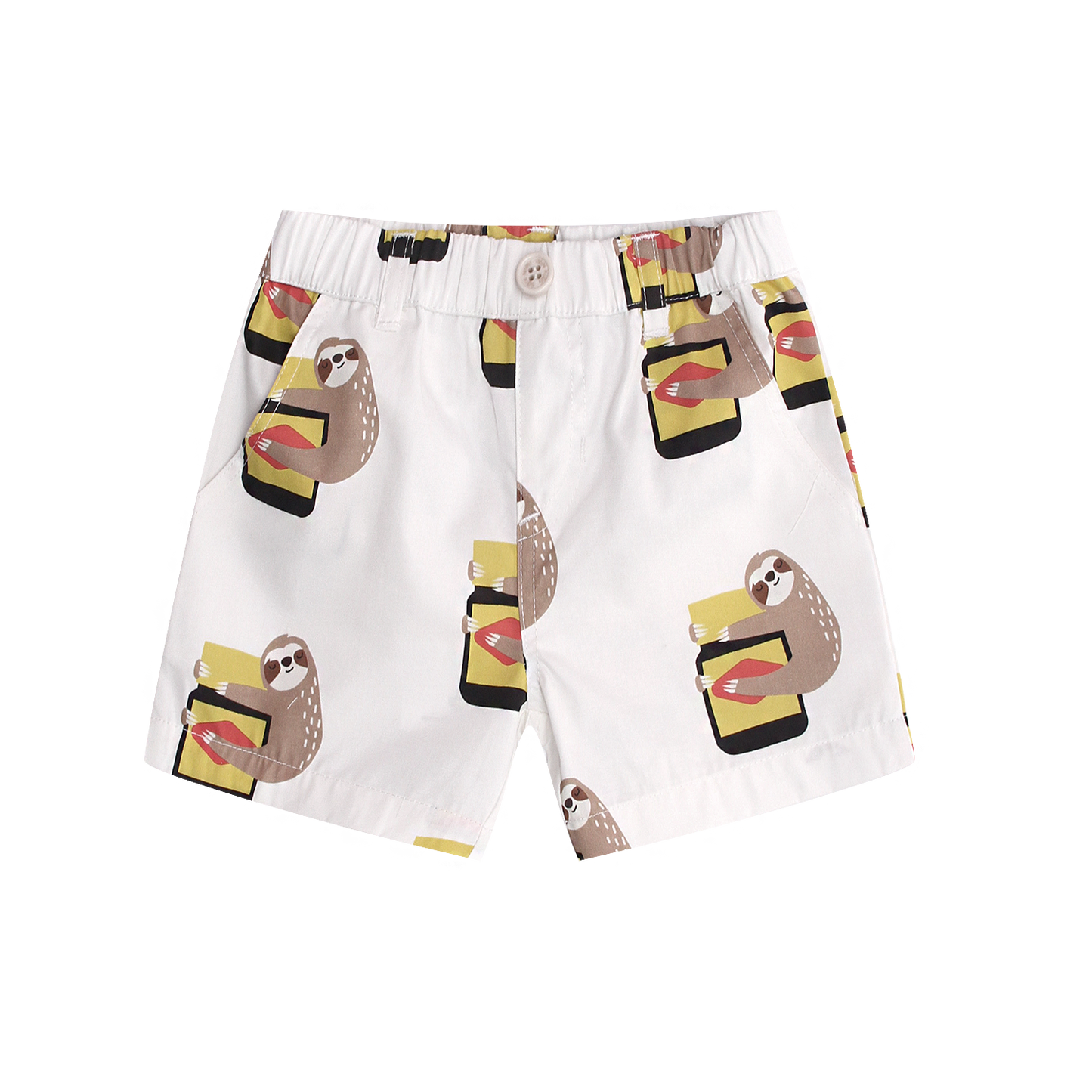 iMiN Kids Boys Shorts White Sloth