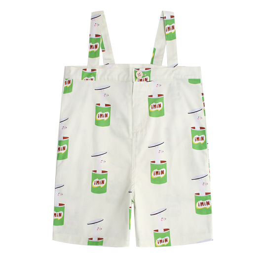 iMiN Kids Overall Pants Green Llama