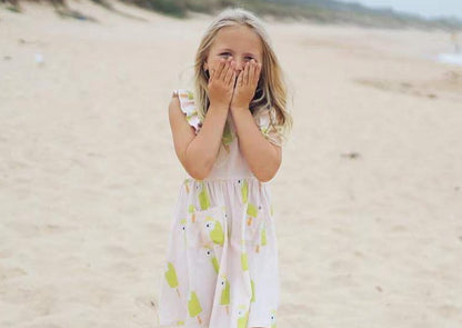 iMiN Kids Girls Pocket Ruffle Pink Dress