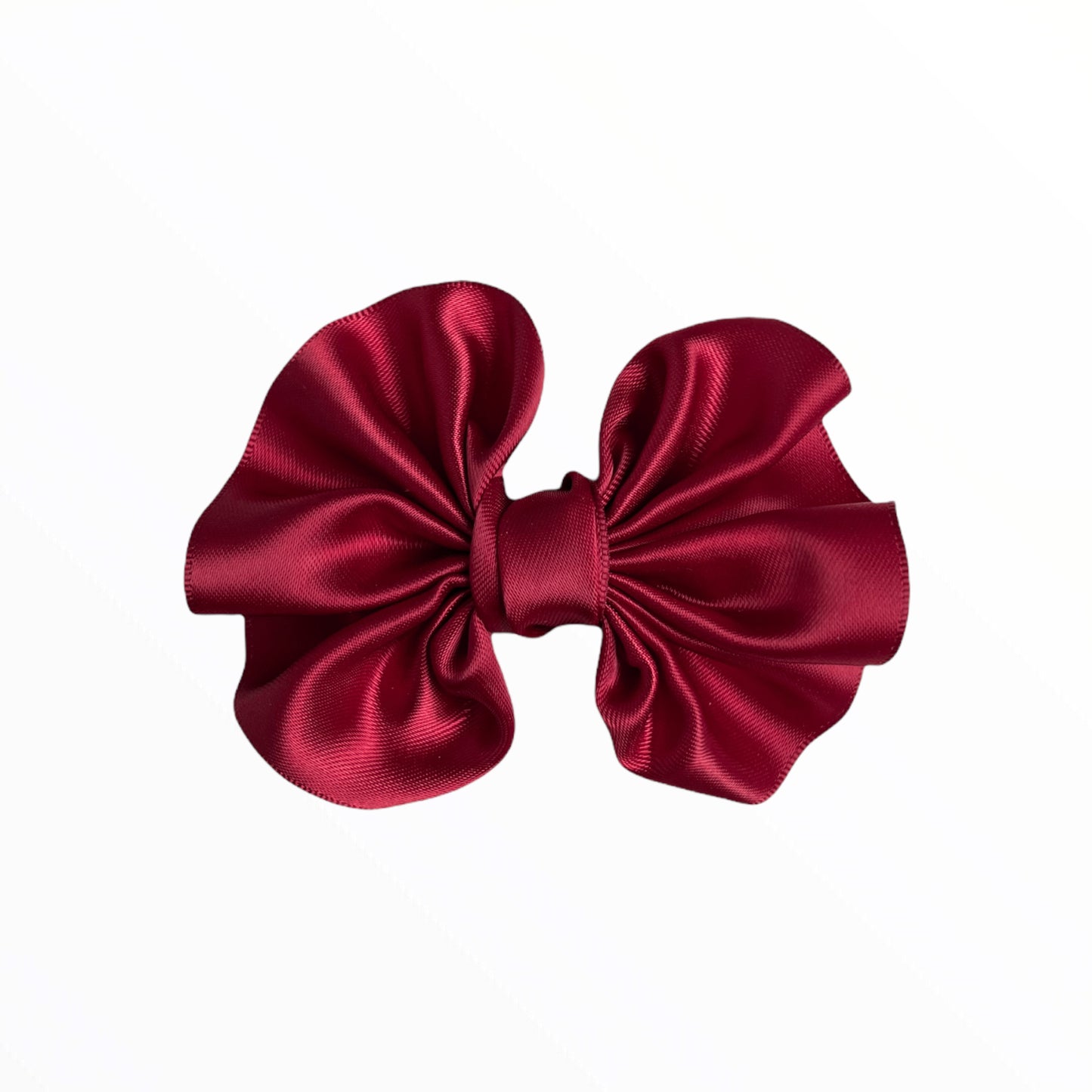 iMiN Kids Girls Handmade Satin Ribbon Bow Hair Clip Red