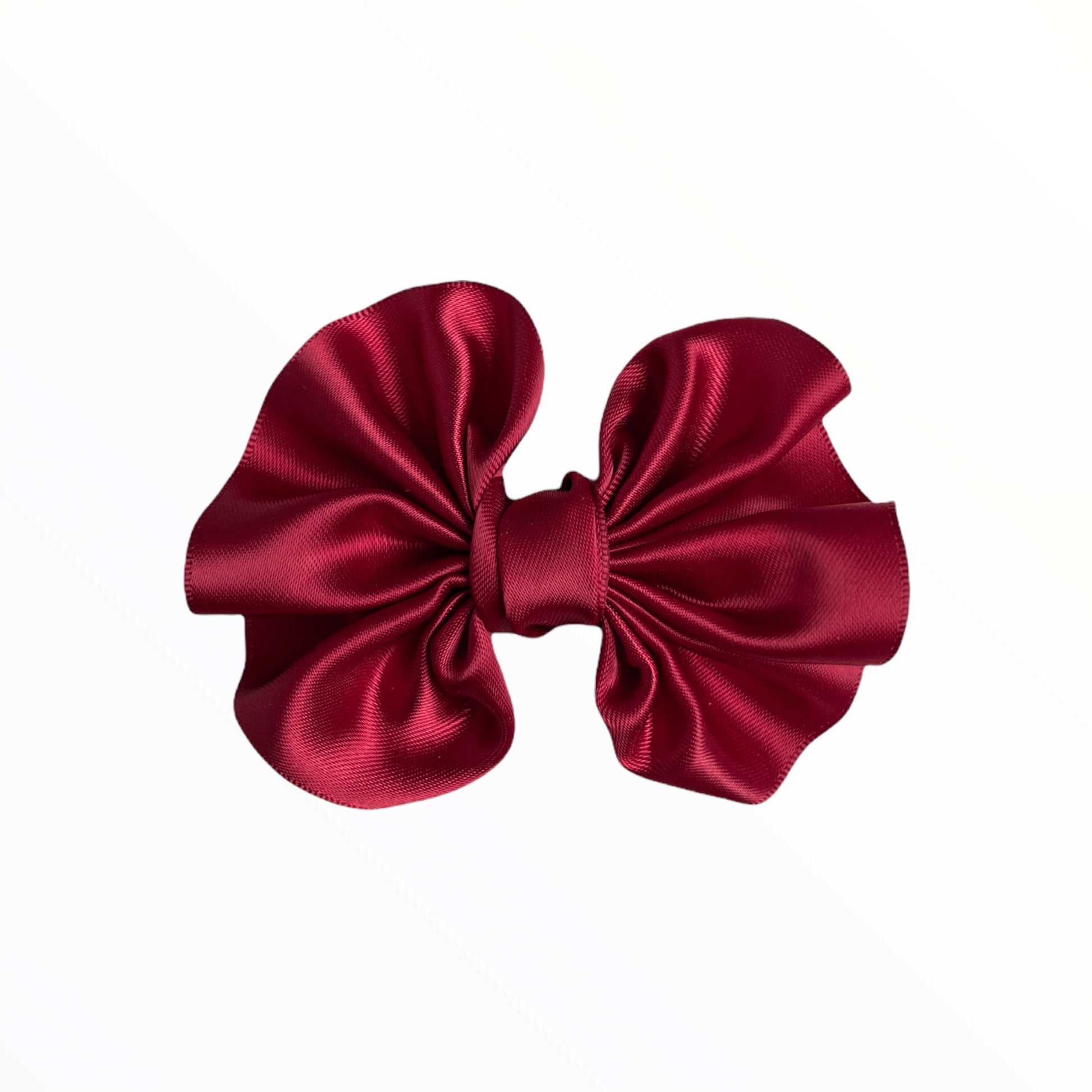 iMiN Kids Girls Handmade Satin Ribbon Bow Hair Clip Red