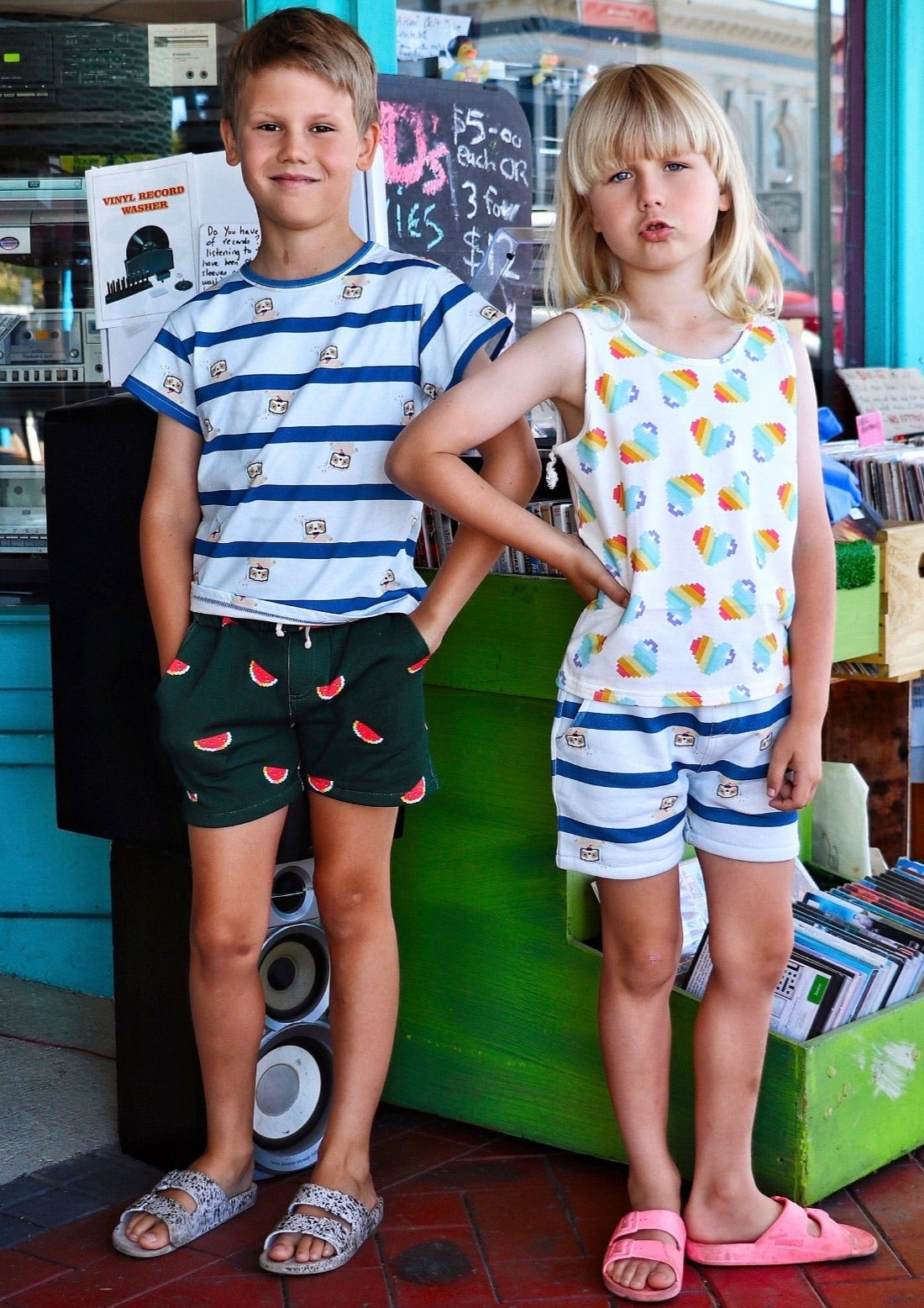 iMiN Kids Organic Cotton Rainbow Pixel Collection