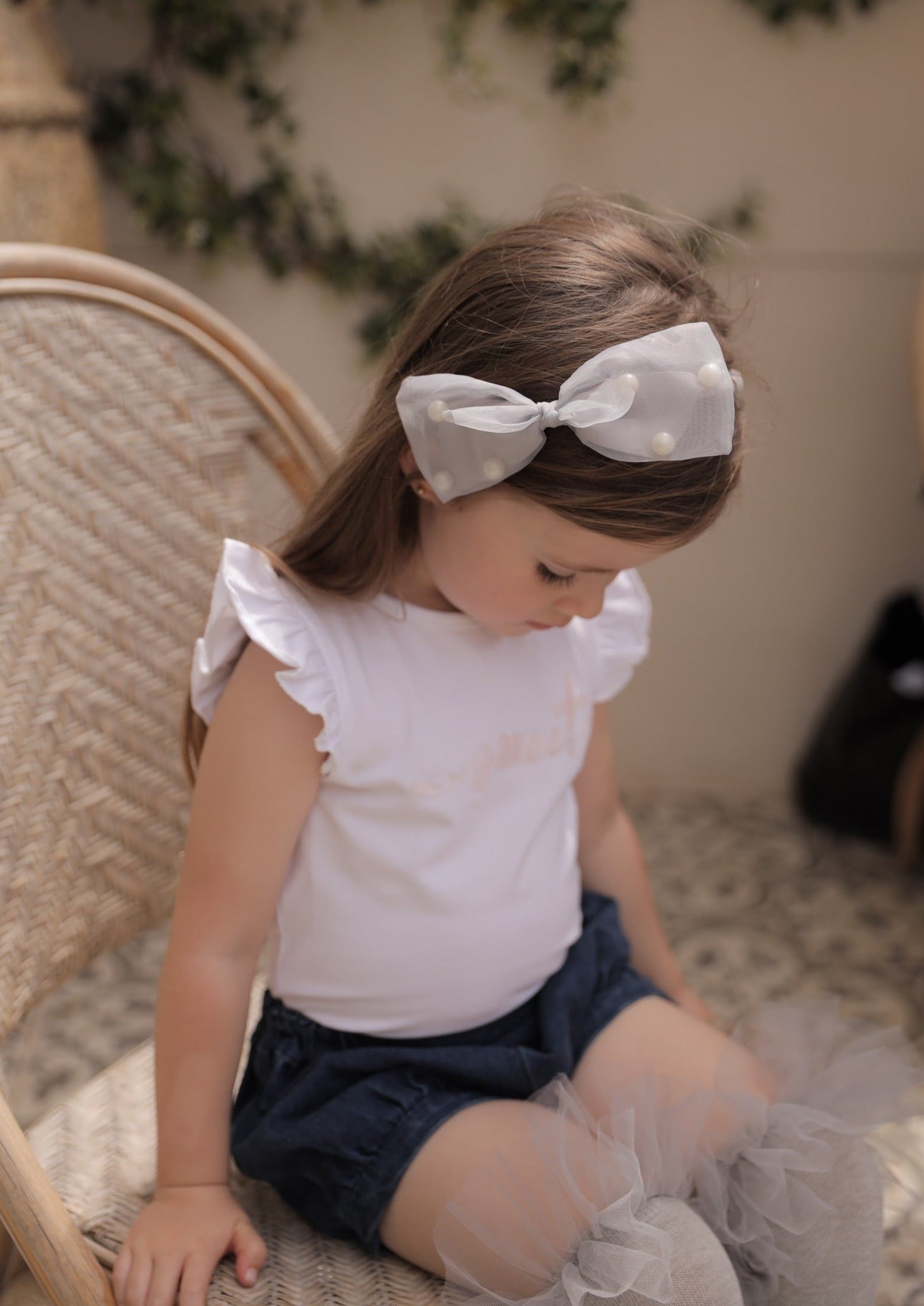 iMiN Kids Girls Hair Accessories Bow Headbands Grey